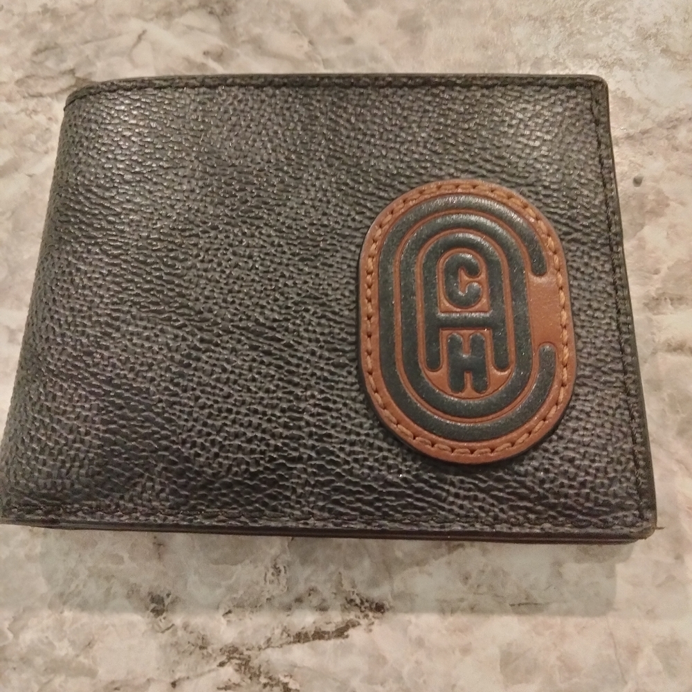 Coach Slimfold Wallet Signature Canvas & Leather Patch